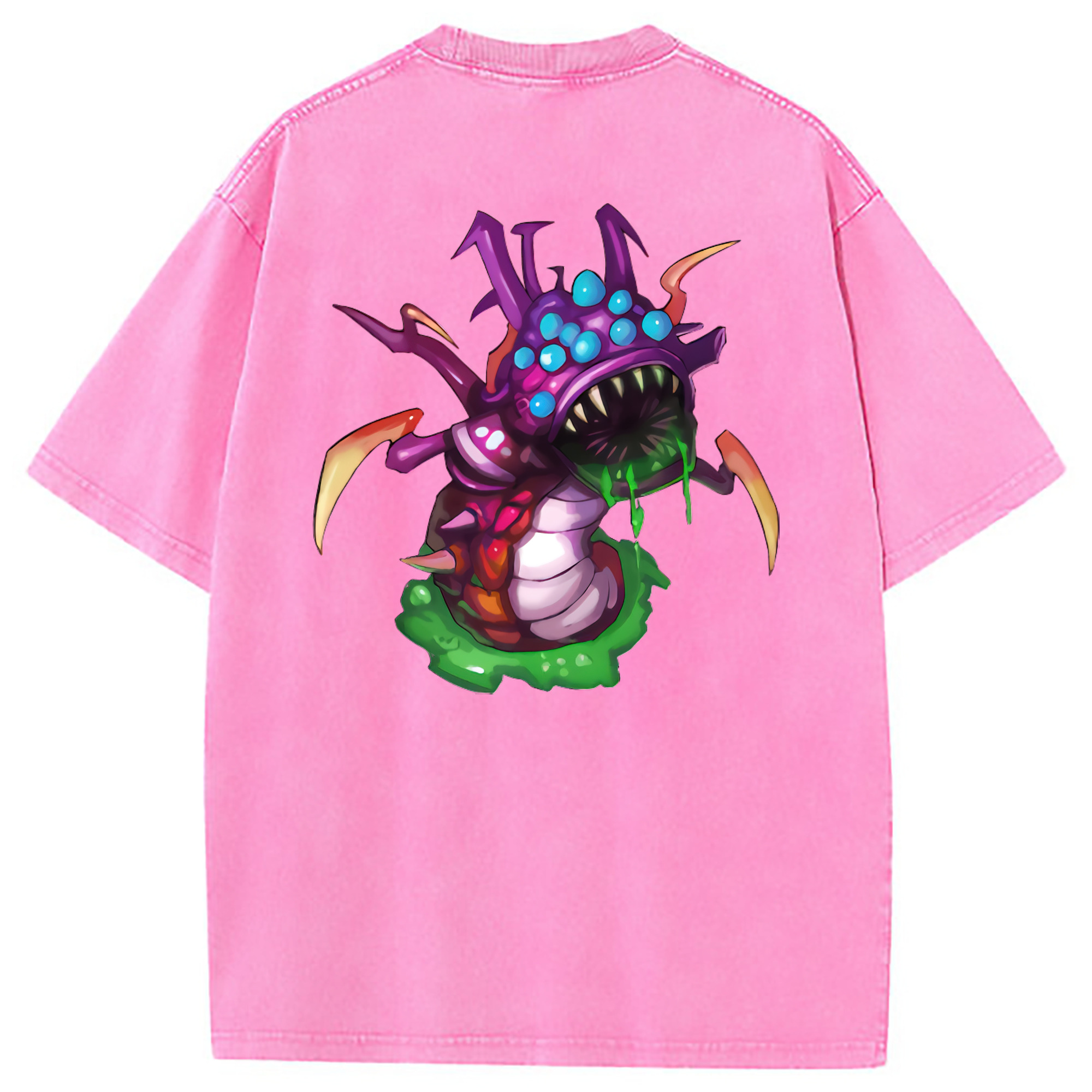 （画像用） リーグ・オブ・レジェンド League of Legends LOL 綿100% ヴィンテージ風 半袖Tシャツ（背面プリント）